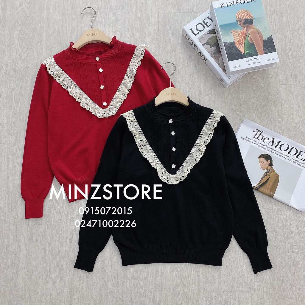 Len viền ren chéo 4 cúc #1502 (2 màu)