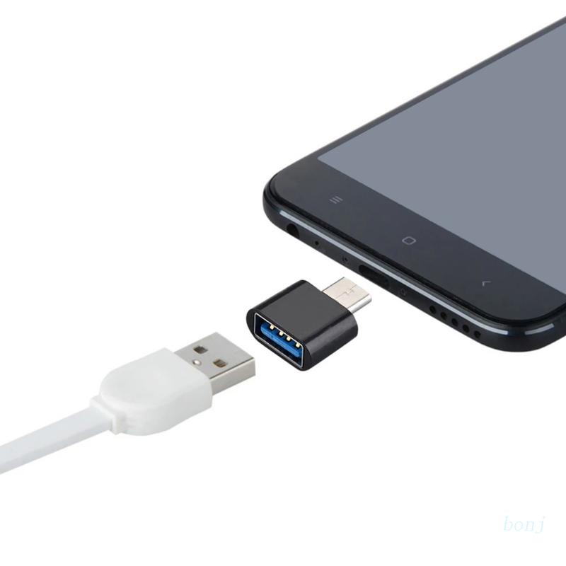 Đầu Chuyển Đổi bonj Đen / Trắng Type C Sang USB Cho Điện Thoại / Máy Tính Bảng