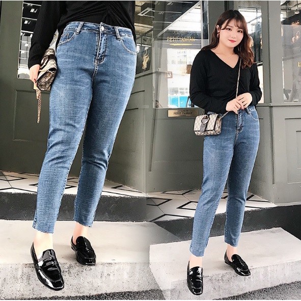 Q706  - Quần jean nữ ôm chất co giãn cho người mập hàng nhập
