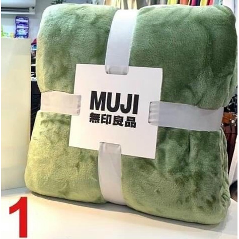 Chăn Muji Cao Cấp Nhập Khẩu , Chăn Lông Tuyết Nhung Mềm Mịn Thoáng Khí Không Nhăn Không Xù Đủ Màu ấm áp mùa Thu Đông