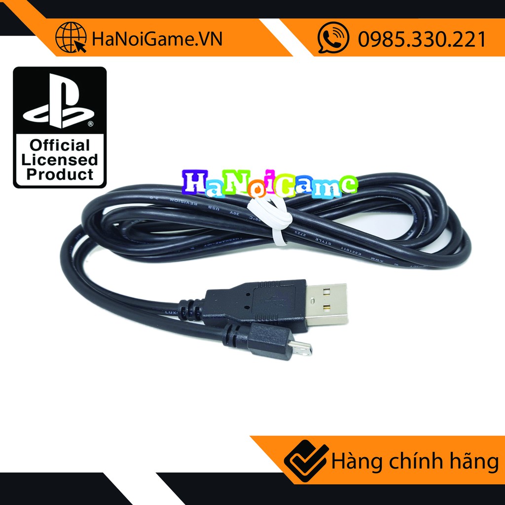 Cáp Sạc Tay PS4 Micro USB chính hãng  Foxconn sản xuất (dùng cho tay PS4, tay Xbox One, PS Vita)