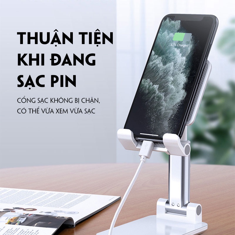 Giá Đỡ Điện Thoại Để Bàn Cao Cấp Có Thể Gấp Gọn - Phone Stand ABS Cao Cấp Phù Hợp Mọi Dòng Điện Thoại, Máy Tính Bảng