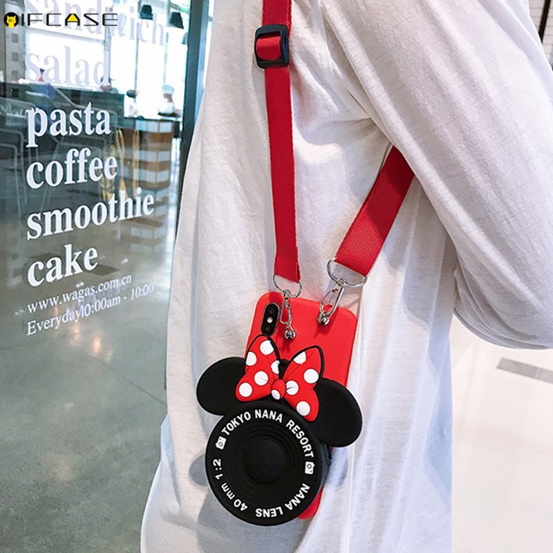 MINNIE Ốp Lưng Phong Cách Hoạt Hình Đáng Yêu Cho Oppo Reno 6 Lite A94 A74 A33 A3S Realme C21 C20