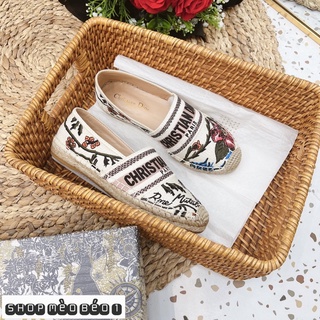 Giày slip on cd thổ cẩm đế cói fullbox