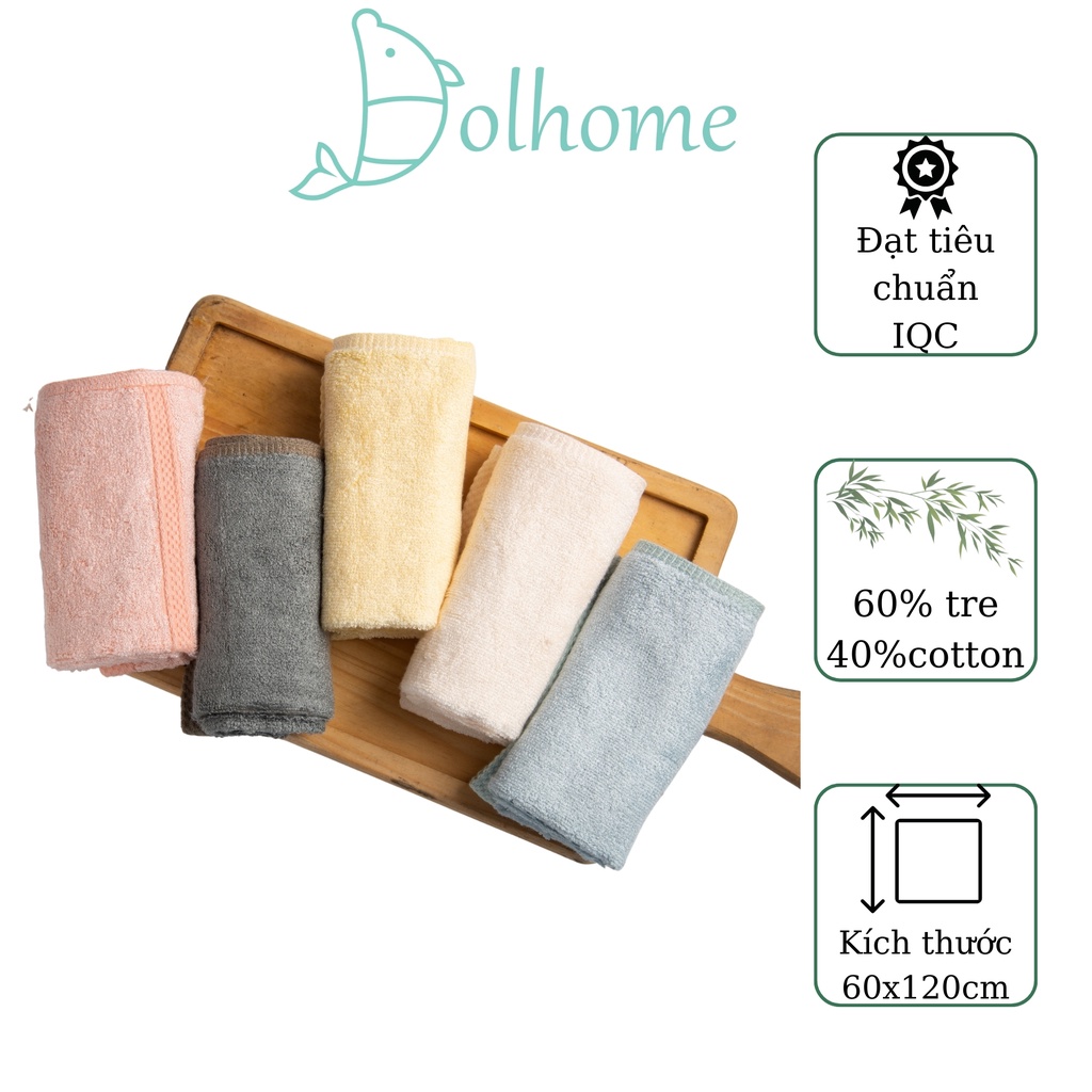 Khăn mặt sợi tre Dolhome,khăn lau mặt sợi tre mềm mịn, kháng khuẩn,thấm hút nước - 82425