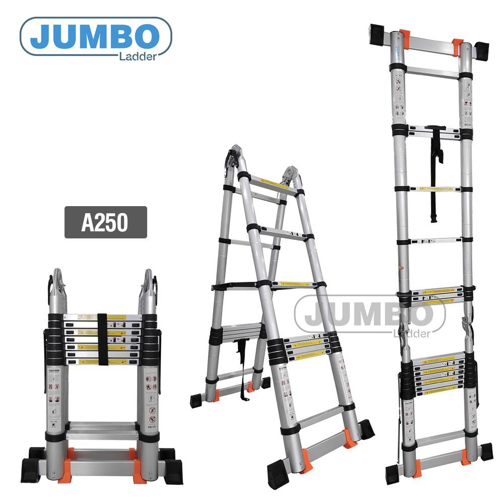 Thang Nhôm Rút Gọn Chữ A Cao Cấp Jumbo A250 Giá Tốt Nhất