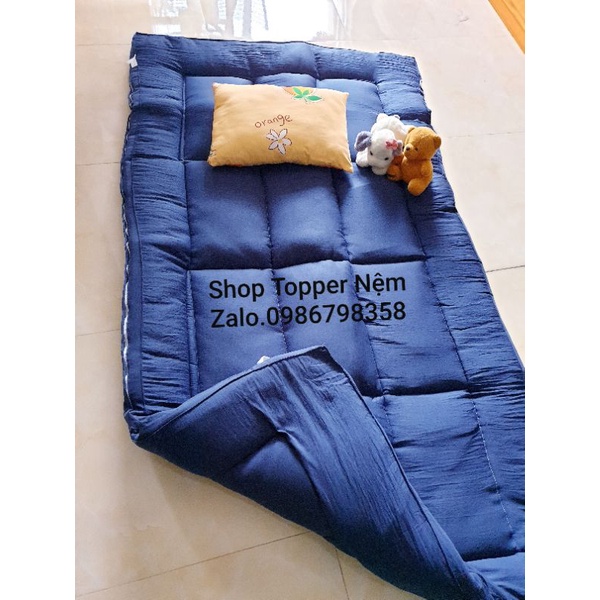 Nệm Topper Bông, Nệm đơn  Size 1mx2m (cực êm, ảnh thật)