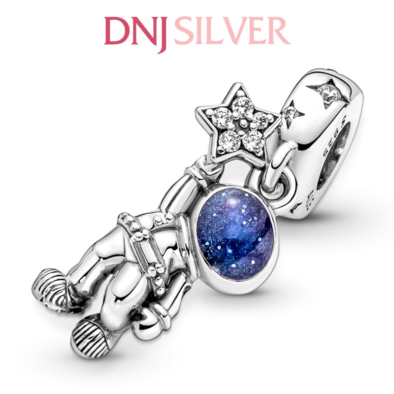 Charm bạc 925 cao cấp, hàng chuẩn bạc - Charm Astronaut In The Galaxy thích hợp để mix vòng tay charm
