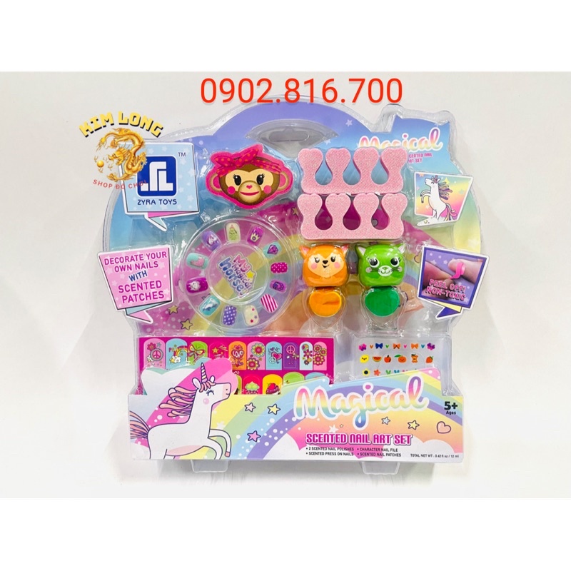 Vỉ đồ chơi trang điểm thật và sơn móng tay thật cho bé hình Elsa 1368-888 hình ngựa pony