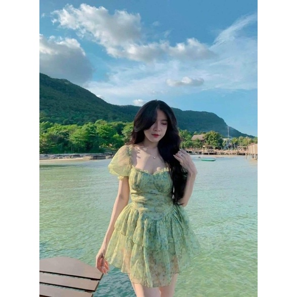 đầm lụa voan công chúa tự tin khoe dáng