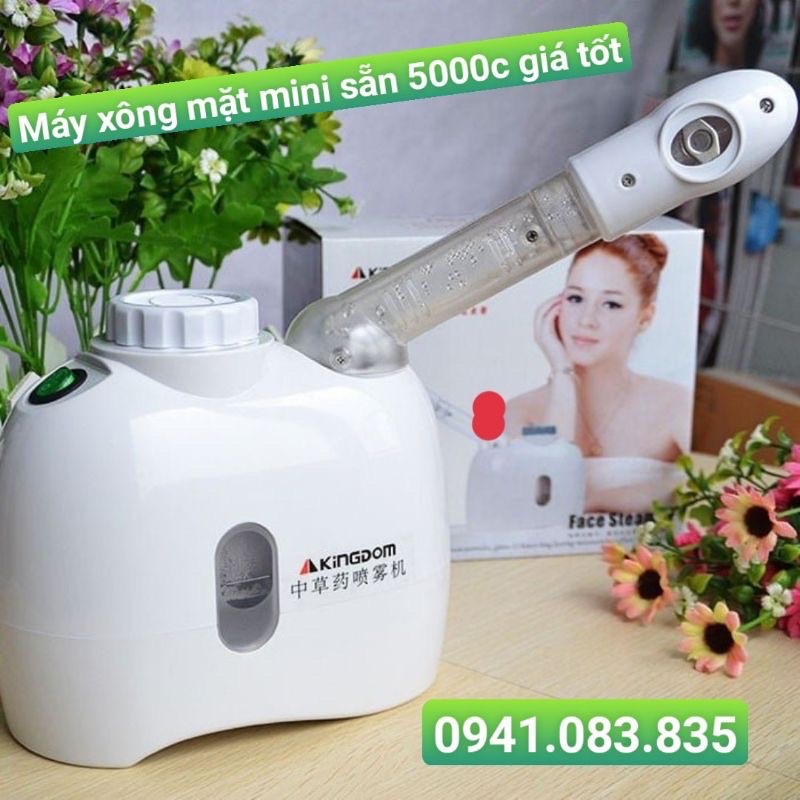 Máy Xông hơi mặt nóng lạnh mini K33C cao cấp loại 1-Tặng kèm túi rửa xông mặt