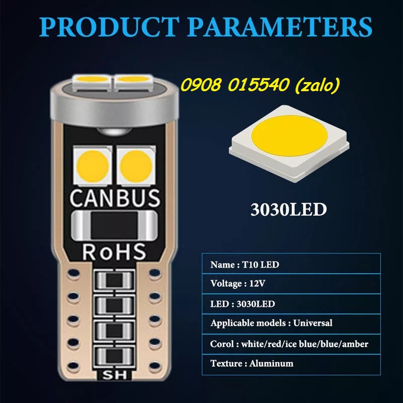 1 bóng Led T10 Demi, Xi nhan, mặt đồng hồ xe máy