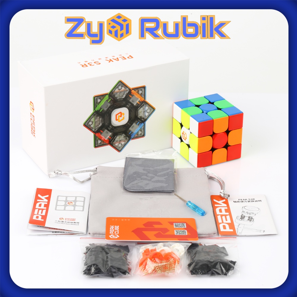 Rubik Peak Cube S3R 3x3 Stickerless Rubic 3 Tầng Có Nam Châm Flagship - Zyo Rubik