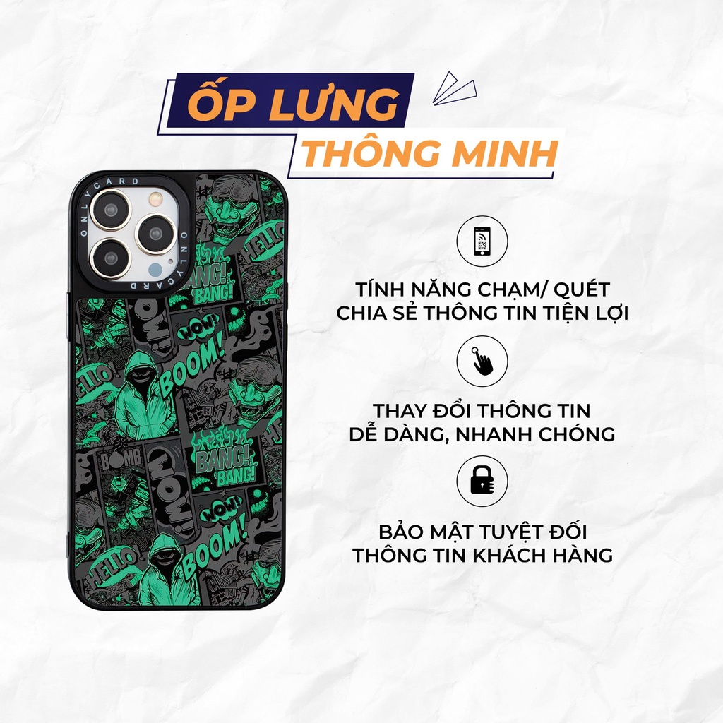 Ốp lưng thông minh ONLYCARD_BOM 04/Dành cho các dòng IPhone 7/7plus/8/8plus/x/xr/xs/11/12/13/pro/promax