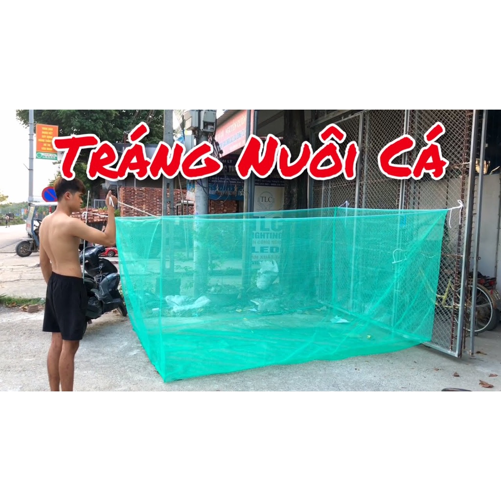 Mùng  Nuôi Cá,ếch, Ốc Lưới Thái Rọ Xanh...Có Nắp Đậy