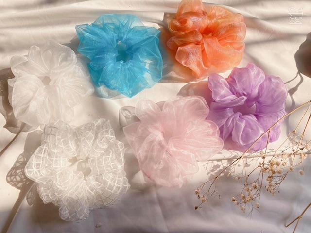 Cột tóc Butterfly scrunchie kim tuyến ( ảnh thật + video)