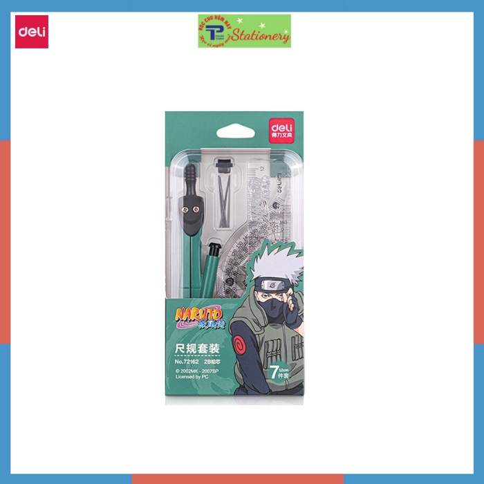 Bộ dụng cụ compa eke tích hợp 7 món NARUTO SASUKE Deli 72162