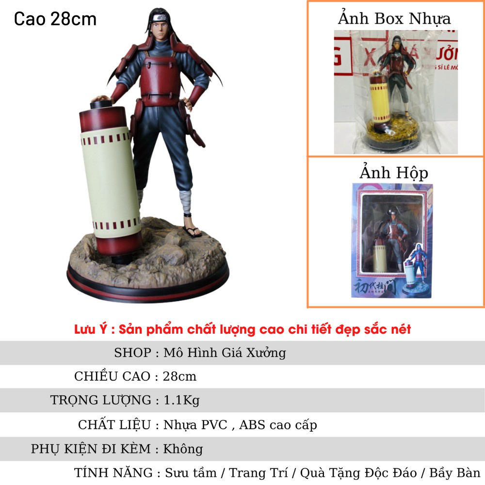 Mô hình Naruto Đệ Nhất Senju Hashirama 1 trong 7 Hokage cao 28cm siêu đẹp figure tượng mô hình naruto giá xưởng