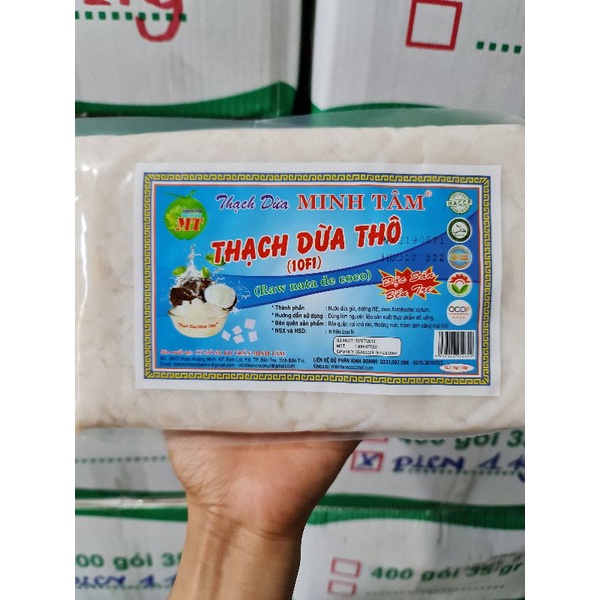 1kg thạch dừa thô minh tâm chính hãng tặng hương dừa