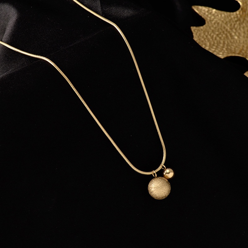 [Không đen gỉ] Dây chuyền thép titan mạ vàng sợi chỉ mảnh TB558