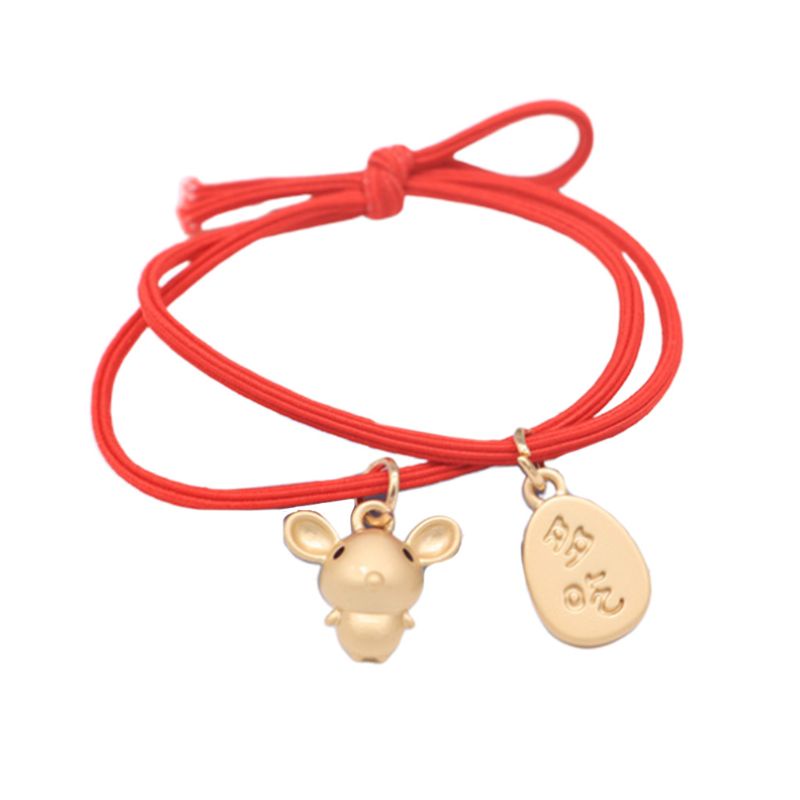 Dây Buộc Tóc Co Giãn Hình Chú Chuột Hoạt Hình Phong Cách Trung Hoa 2020 Cho Nữ