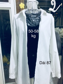 Áo sơ mi trắng dáng dài