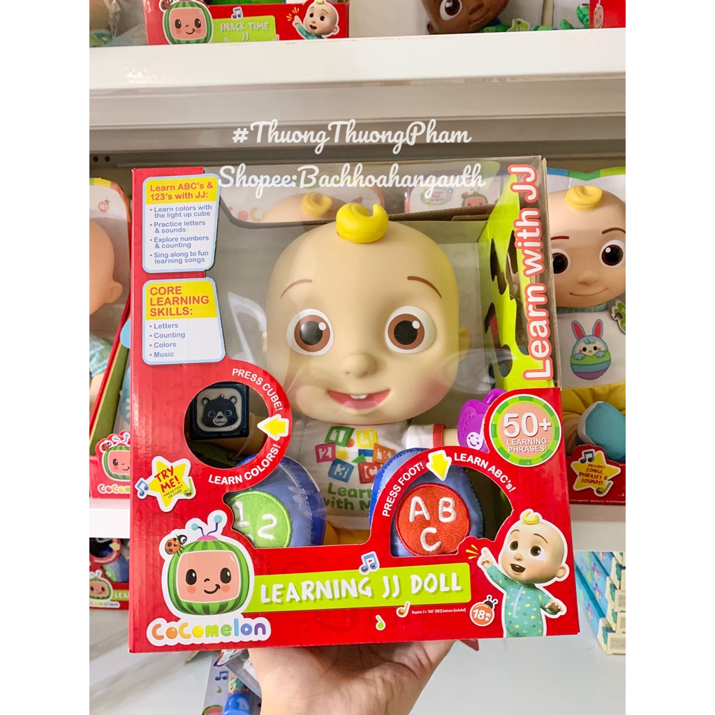 [ Hàng Mỹ ] Đồ chơi búp bê JJ Learning Doll có nhạc giúp bé học tiếng anh hiệu quả