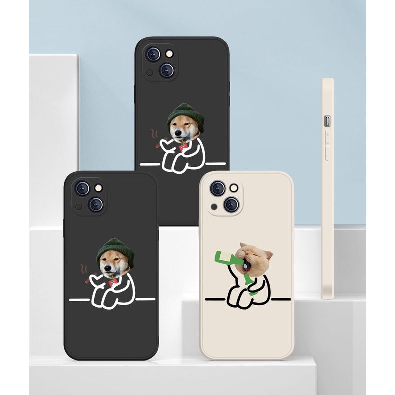 Ốp Điện Thoại Hình Chó Mèo Chống Sốc Cho Iphone 13 Pro 11 Pro Max Xr 6s 7 8 Plus 12 Mini 14 Pro Xs Max