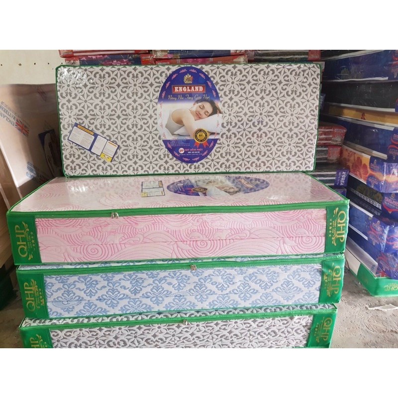 Nệm Gòn bọc gấm cao cấp 10p gấp 3 xếp gọn