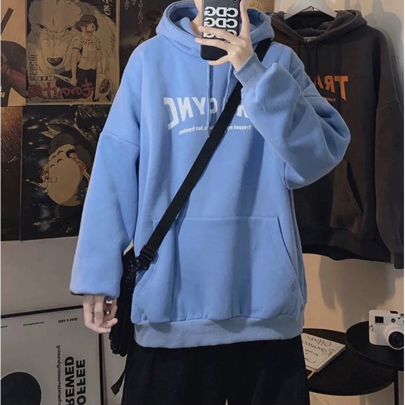 Áo Hoodie Mũ 2 Lớp Nỉ Dày Dặn, Phong Cách UNISEX Phối Chữ Trẻ Trung Năng Động GAREM STORE
