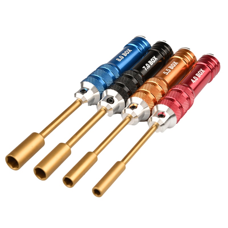 Bộ 4 Tua Vít Lục Giác zzz 4.0 / 5.5 / 7.0 / 8.0mm Bằng Titan Cho Drone Điều Khiển Từ Xa