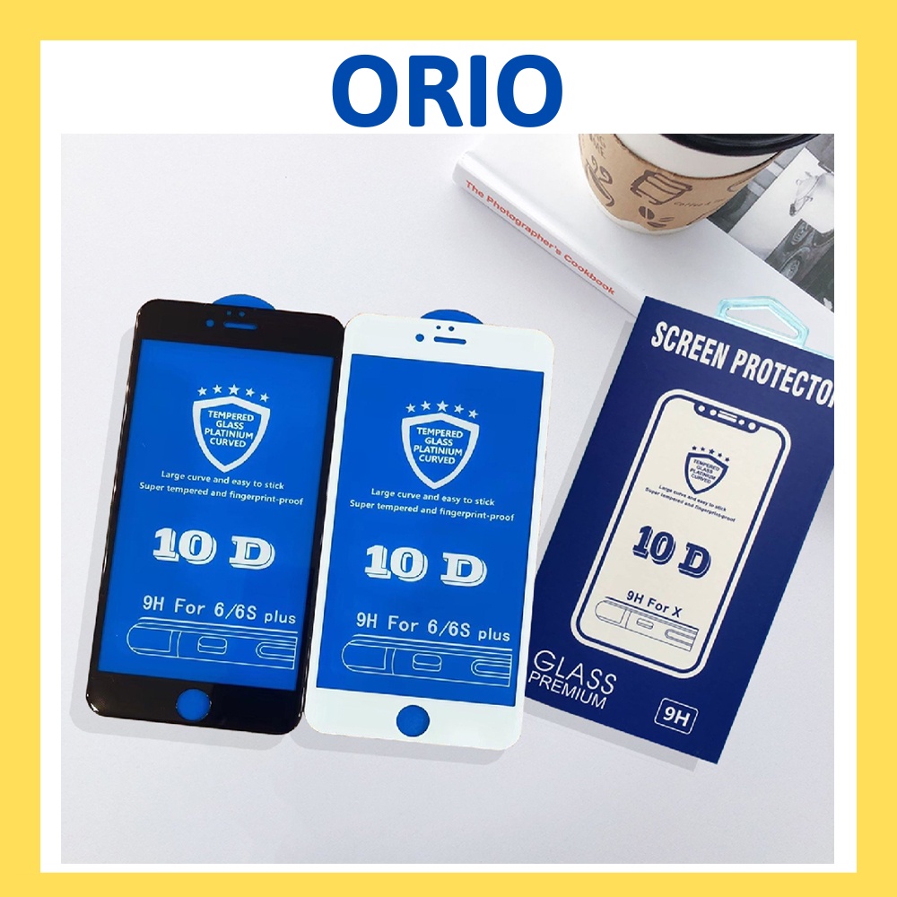 Kính cường lực iphone 10D Full màn 6/6s/6plus/6s plus/7/8/7plus/8plus/x/xs/xs max/11/12/13/pro/promax - ORIO