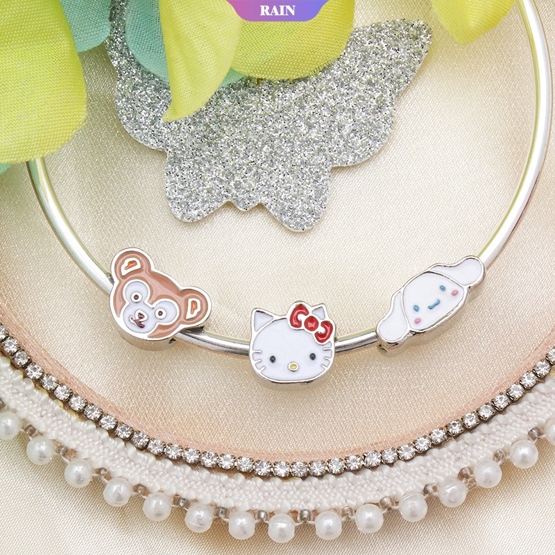 SANRIO 1 Vòng Tay Hợp Kim Mặt Hoạt Hình Cinnamoroll StellaLou Làm Trang Sức Thủ Công [Hợp Thời Trang]