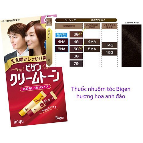 Thuốc Nhuộm Tóc BIGEN Thảo Dược Nội Địa Nhật Bản (5 Loại) 80g