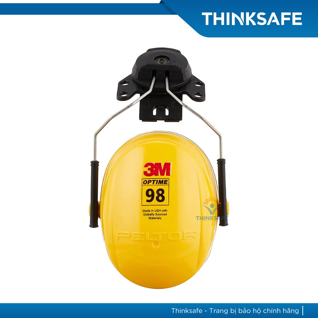 Chụp tai giảm ồn gắn nón 3M Optime 98 H9P3E - Chụp tai chống ồn mang lại sự thoải mái khi sử dụng - THINKSAFE