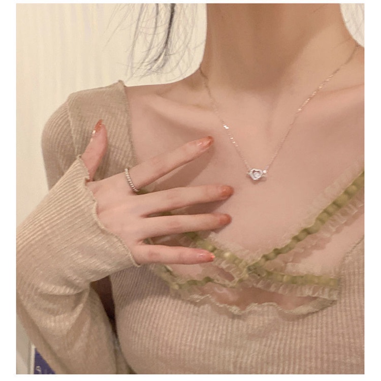 Dây chuyền mặt hình trái tim cupid phong cách Hàn Quốc thiết kế thời trang trọng lượng nhẹ 19A1319