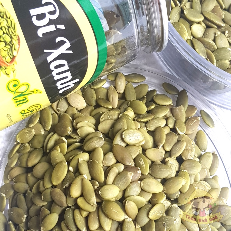 Hạt bí xanh Ấn Độ, hạt dưa rang đã tách vỏ 500g - Đồ ăn vặt dinh dưỡng healthy
