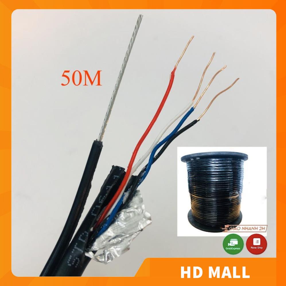 20m/30m/40m/50m Dây Cáp Mạng 4 lõi đồng có gia cường bấm sẵn 2 đầu