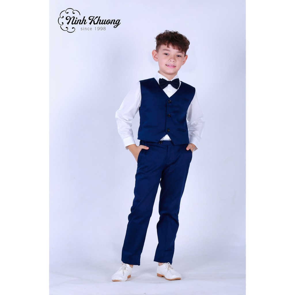 Bộ ghi lê bé trai quần dài ninh khương từ size 1-12Y