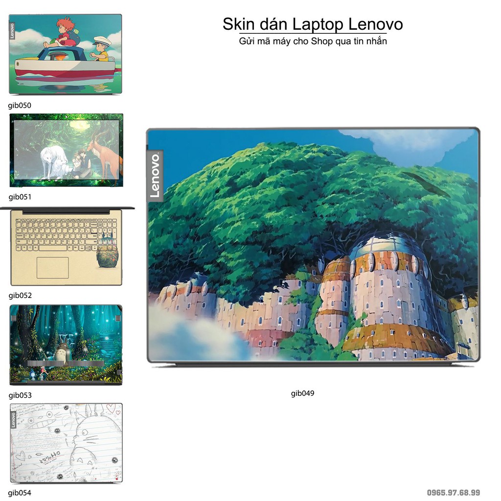 Skin dán Laptop Lenovo in hình Ghibli photo (inbox mã máy cho Shop)