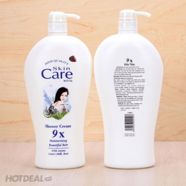 Sữa Tắm Con Dê White Care 1200ml 9X - Chính Hãng