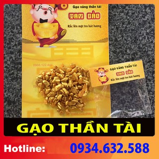 COMBO GẠO VÀNG THẦN TÀI -HCLB dùng để rắc lên mặt tro của bát nhang, xin nạp tài, cầu Thần tài phù hộ