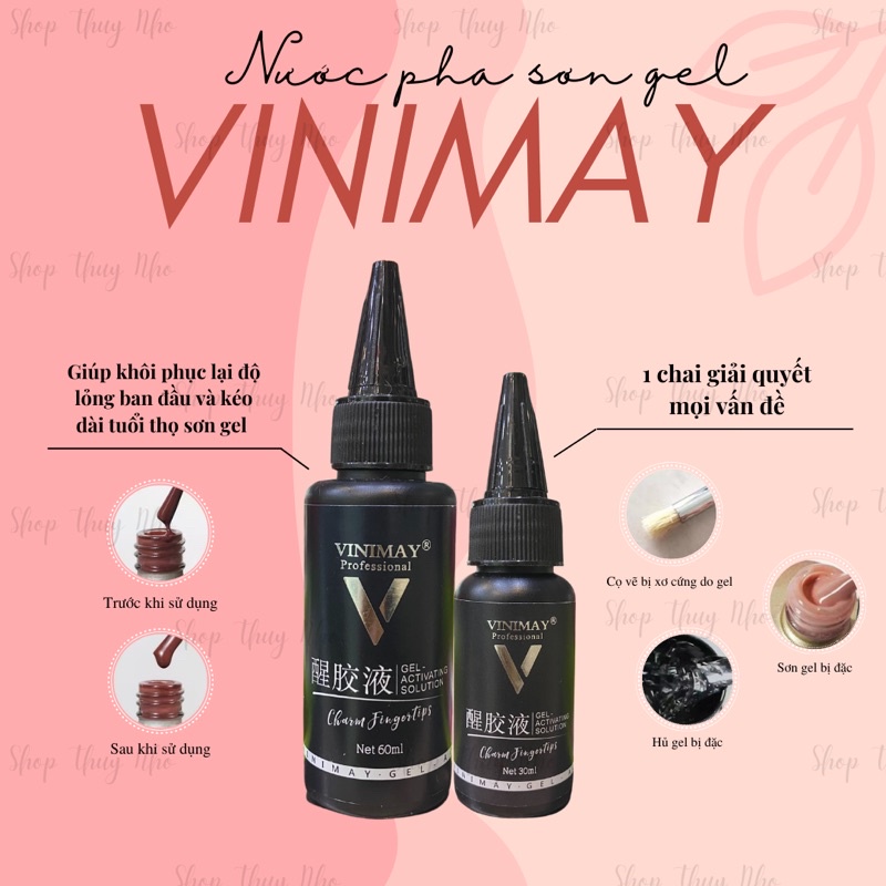 [LOẠI 1] Dung dịch nước pha dành cho sơn gel Vinimay cao cấp 30ml 60ml dụng cụ chuyên dụng làm móng tay nghệ thuật nail