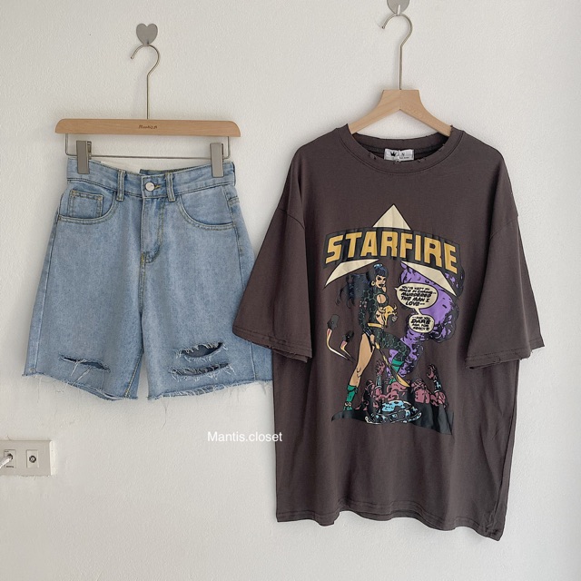 Set quần sóc áo phông starfire CÓ SẴN