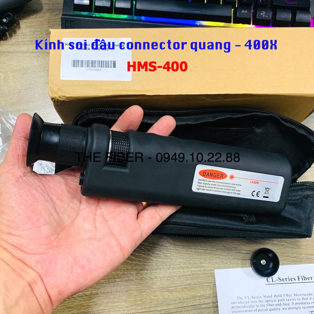 Kính soi đầu connector quang - Độ phóng đại 400 lần FC/SC/ST/LC - HMS-400