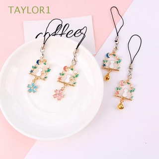 TAYLOR1 Elegant Hanging Chain Pendant Cute U Disk Hanging Pendant Basket Cat Phone Case Pendant Bag Accessories Phone Lanyard Trendy Flower Rope Decor Ornaments Gifts Smart Phone Strap