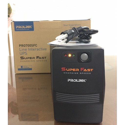 Bộ Lưu Điện UPS PROLINK PRO700SFC 650VA - BH 36 tháng Chính Hãng Nhà Phân Phối