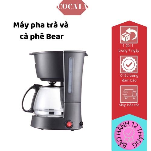 Máy pha trà, máy pha cà phê Bear CF-B06V2 màu đen công suất 550W, dung tích 600ml, sử dụng Inox 304 an toàn