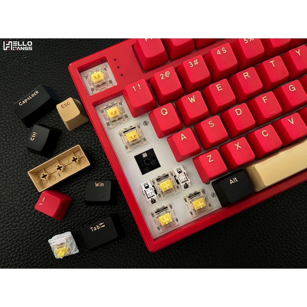 Bàn phím Helloganss HS87T RGB 3 mode Bluetooth 5.0/ 2.4G/ Type-C - Chính hãng