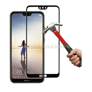 Dán kính cường lực 5D full tràn màn hình Huawei P20 Pro phủ màu